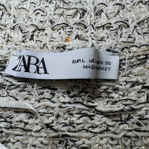 Zara sweater sleeveless button up cardigan size large - Picture 7 of 9